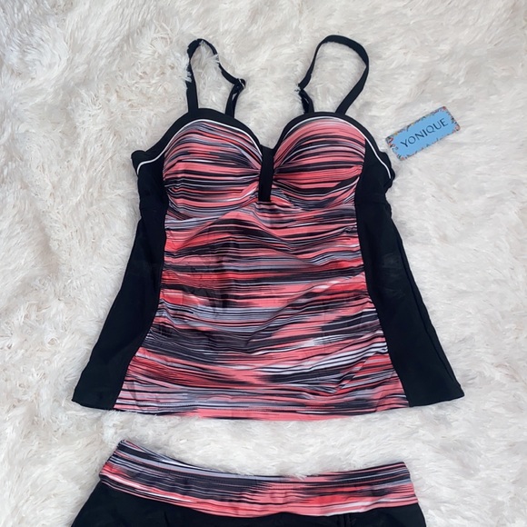 Yonique Women Tankini Swimsuits with Skirt 2 Piece Printed Bathing Suits S - Picture 5 of 9